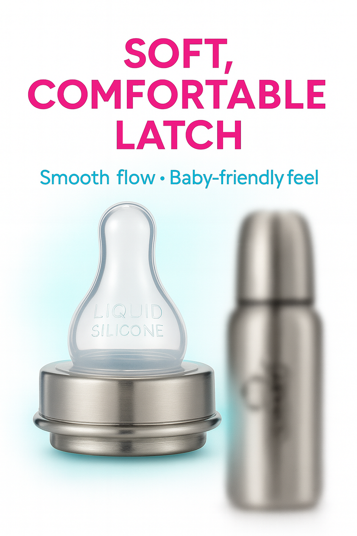 Stainless Steel Baby Feeding Bottle- 240ml