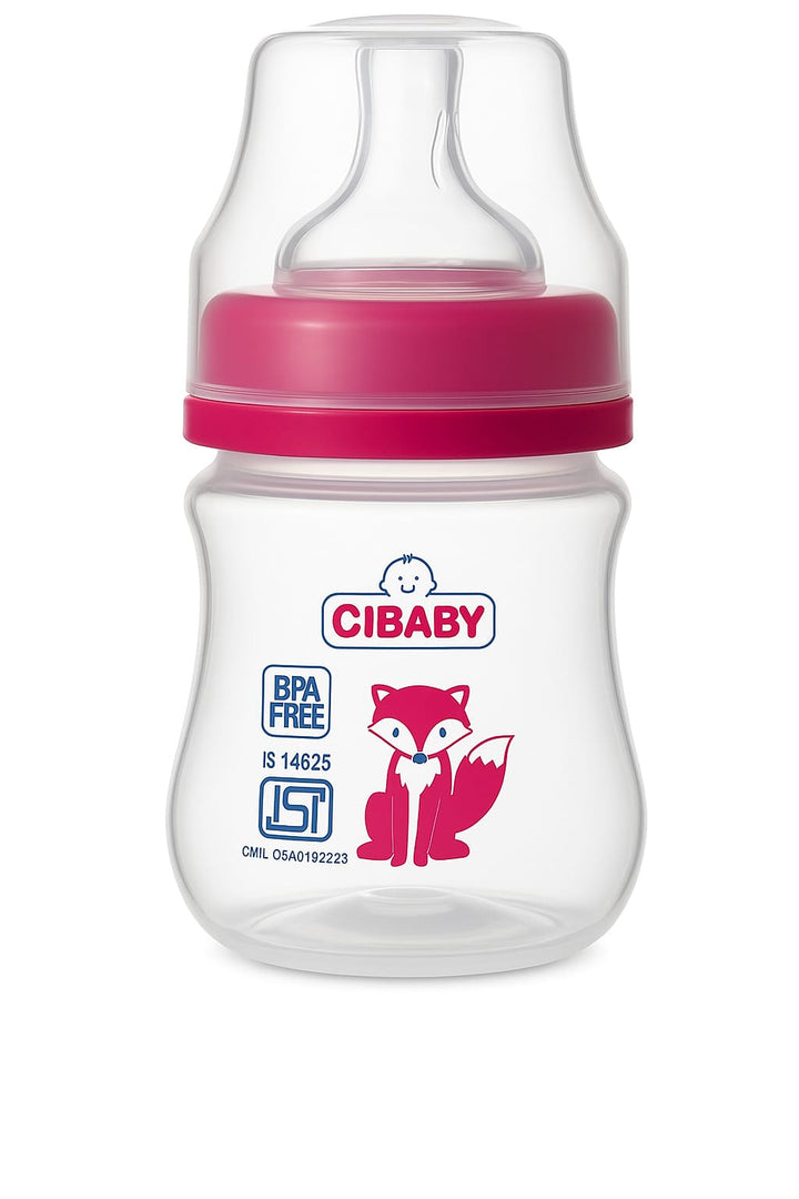 Wide Neck Plastic Baby Feeding Bottle (150ML)