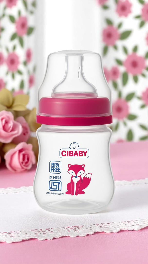 Wide Neck Plastic Baby Feeding Bottle (150ML)