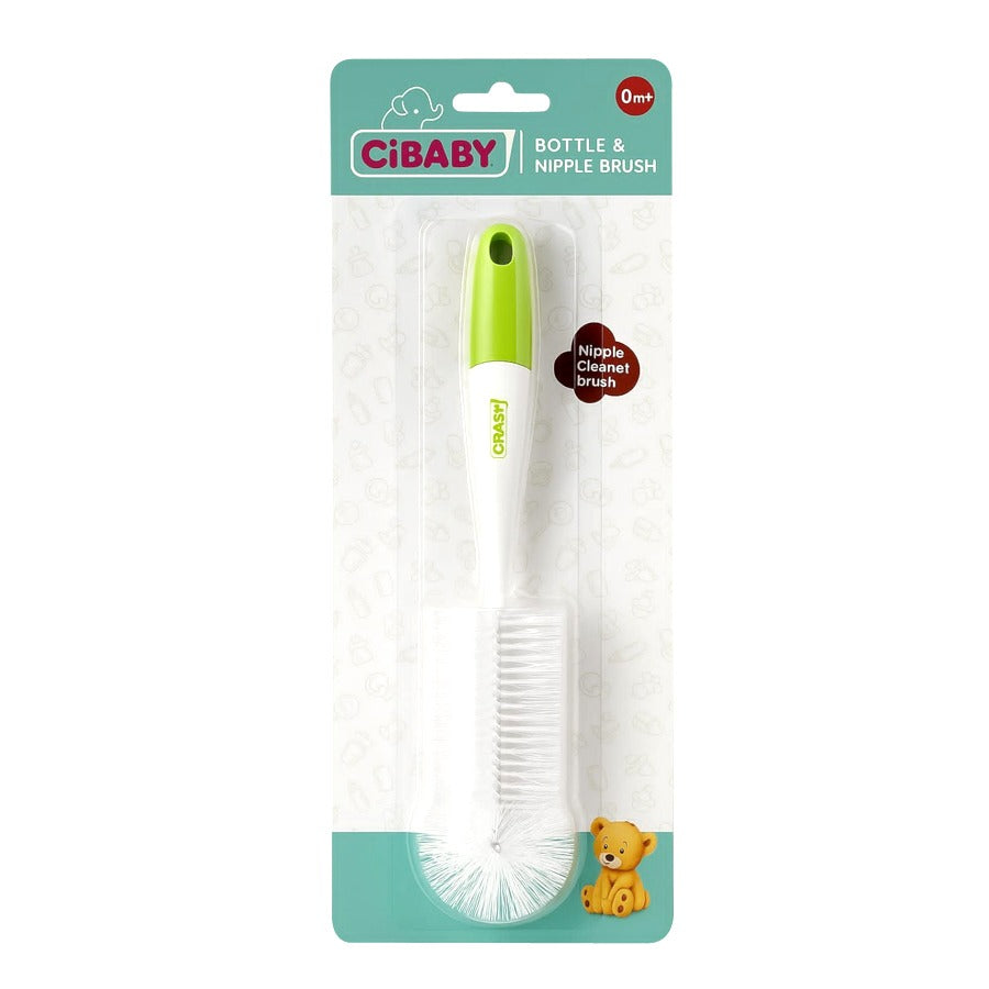 CI Baby Bottle & Nipple Brush | 2-in-1 Feeding Bottle Cleaner with Nipple Brush | Baby Essentials