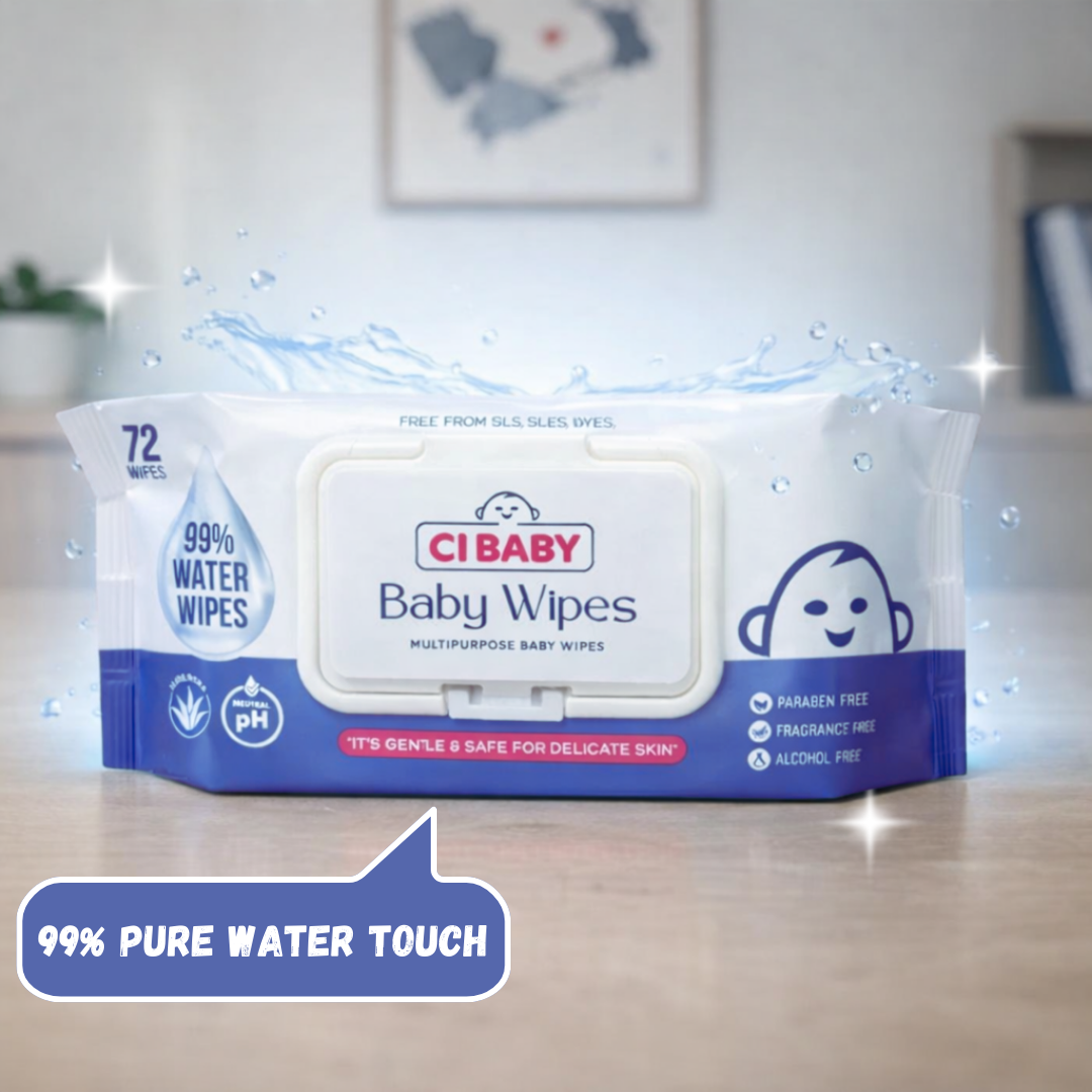 CI Baby 99% Water Baby Wipes Pack of 3 (216 Wipes)