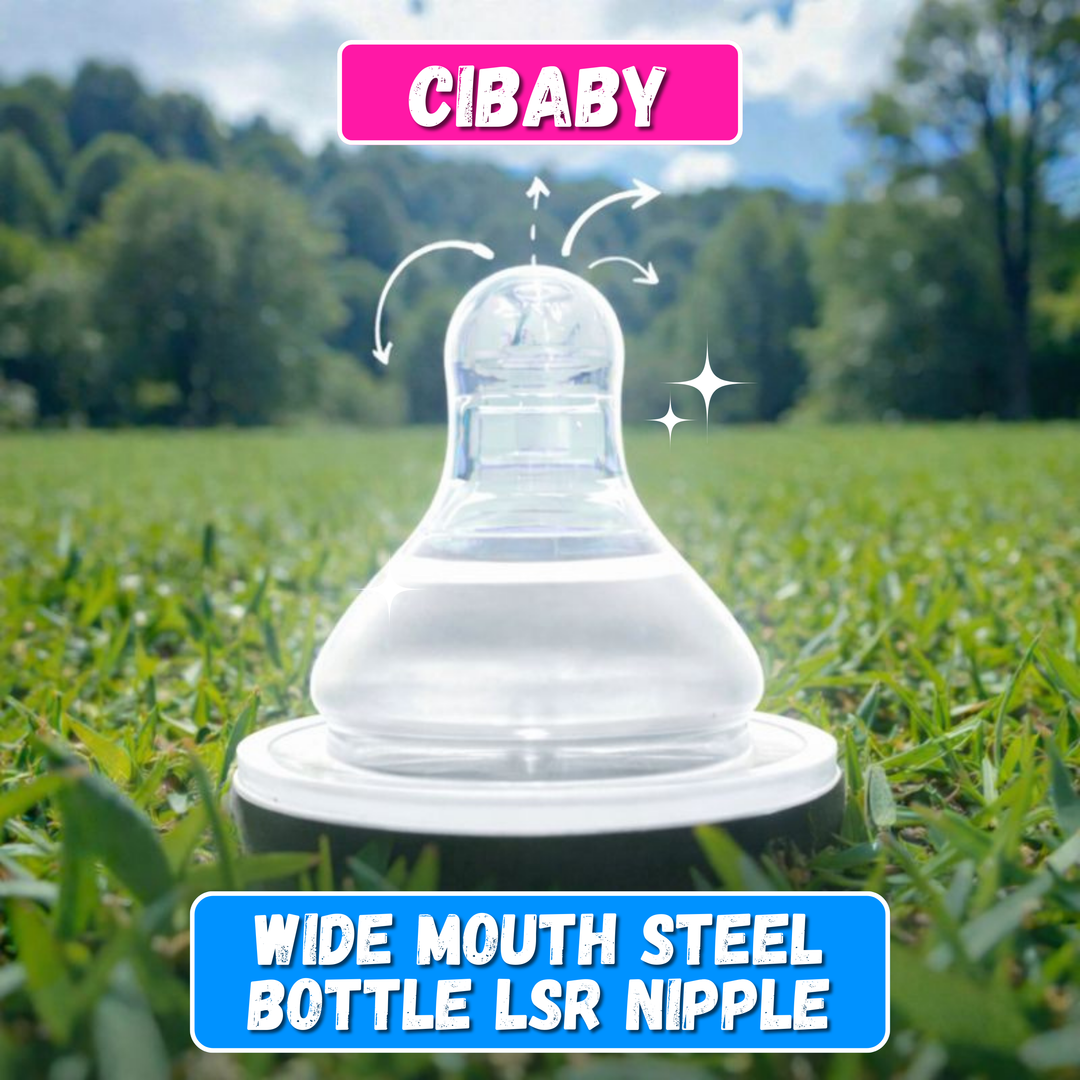 Wide Mouth Steel Bottle LSR Nipple - Leak-Proof, Durable, and Safe