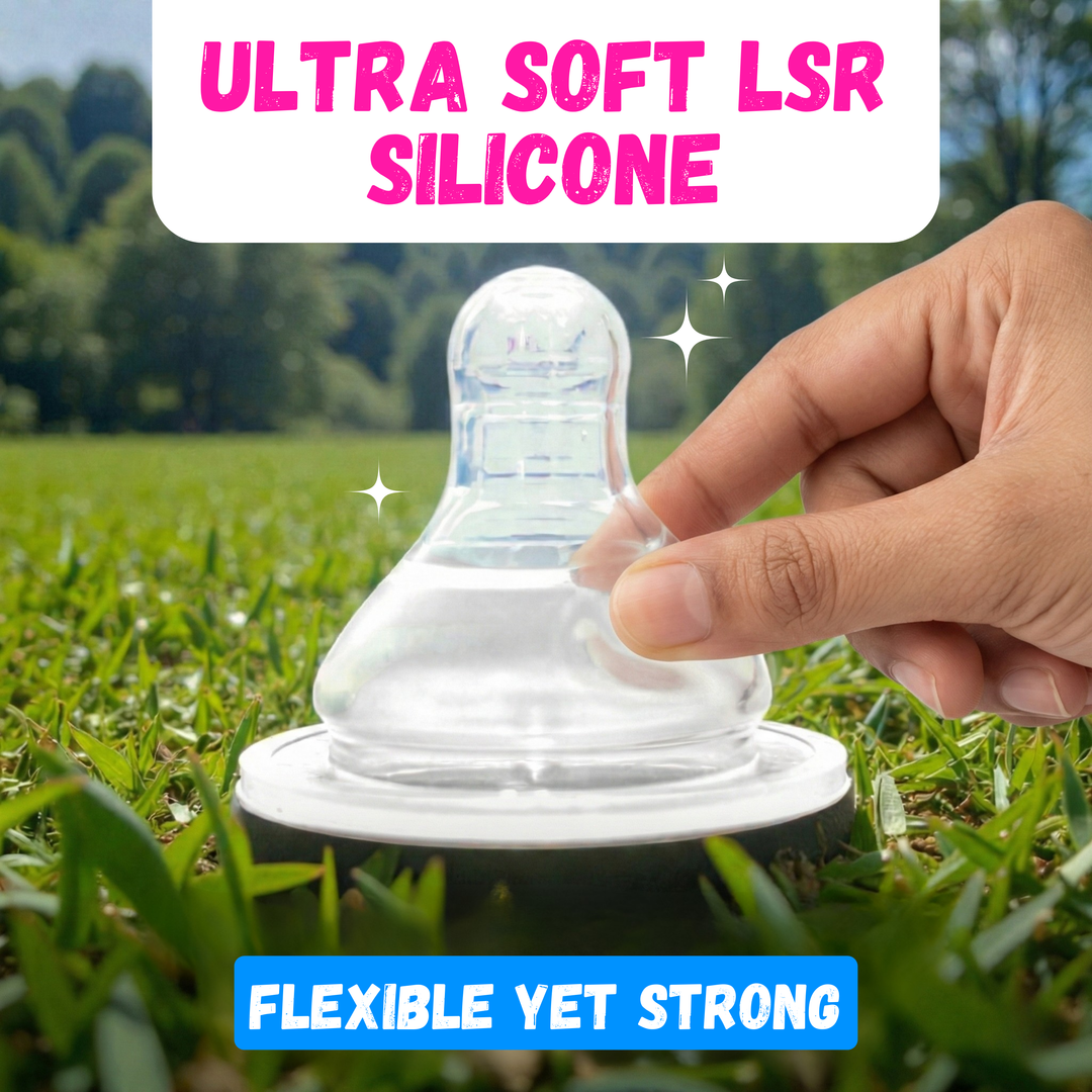 Wide Mouth Steel Bottle LSR Nipple - Leak-Proof, Durable, and Safe