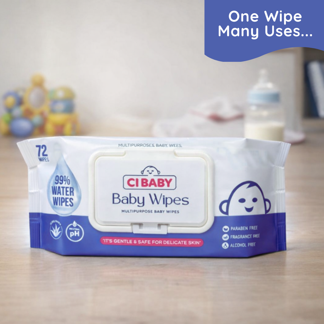 CI Baby 99% Water Baby Wipes Pack of 3 (216 Wipes)