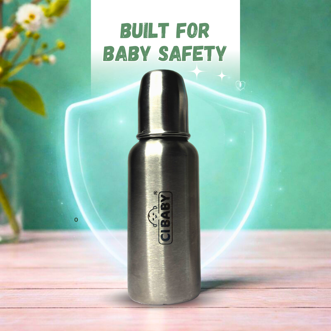 Stainless Steel Baby Feeding Bottle (250ML)