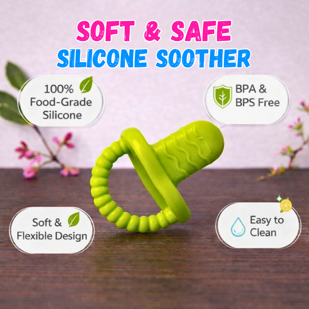 CI Baby Green Silicone Soother - Soft, Non-Toxic, and BPA-Free