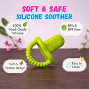 CI Baby Green Silicone Soother - Soft, Non-Toxic, and BPA-Free