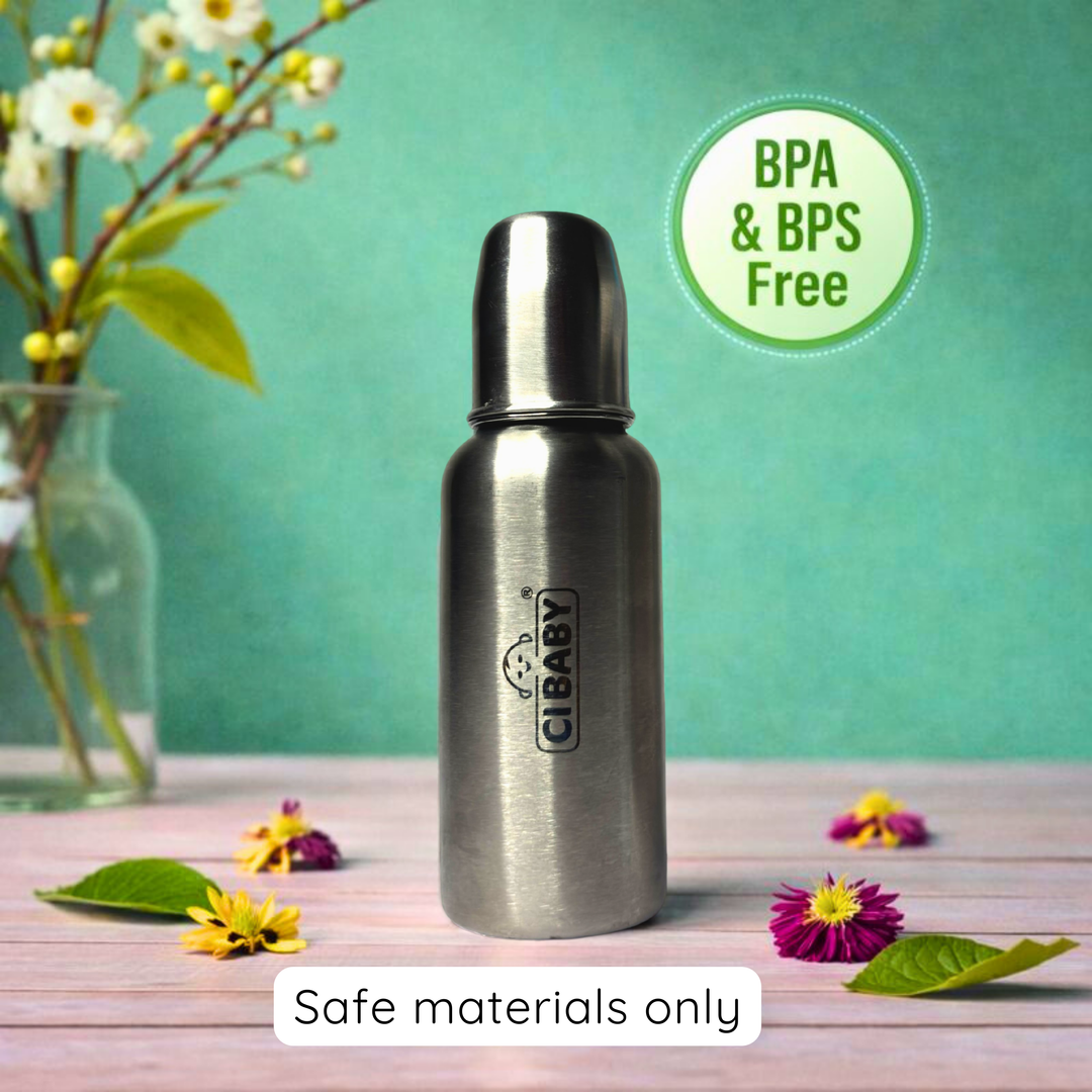 Stainless Steel Baby Feeding Bottle (250ML)