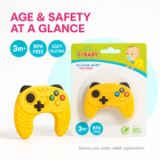 CI BABY Silicone Baby Teether | BPA-Free, Soft & Safe Gum Soother for Babies 3+ Months